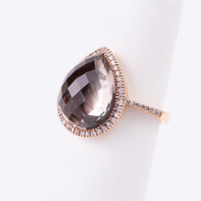 Load image into Gallery viewer, 14kt Rose Gold Smoky Topaz Quartz Ring
