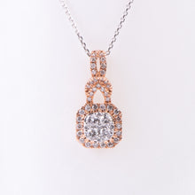 Load image into Gallery viewer, 14kt White and Rose Gold  Diamond Pendant
