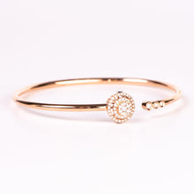 Load image into Gallery viewer, 14k  Rose Gold Diamond Bangle Bracelet
