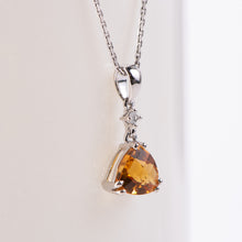 Load image into Gallery viewer, 14kt White Gold Citrine Pendant
