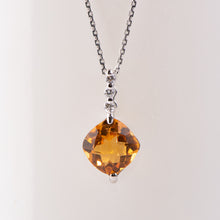 Load image into Gallery viewer, 14kt White Gold Citrine Pendant
