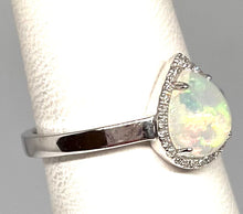 Load image into Gallery viewer, 14kt White Gold Opal and Diamond Ring
