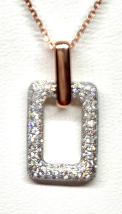 14kt Rose Gold Diamond Pendant