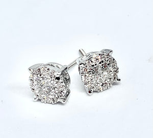 14kt White Gold Diamond Earrings