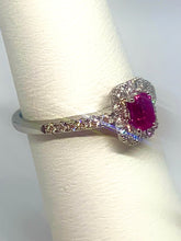 Load image into Gallery viewer, 18kt White Gold Natural Ruby and Diamond Ring
