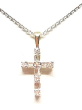 Load image into Gallery viewer, 14kt Yellow  Gold Diamond Cross Pendant
