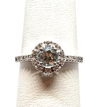 Load image into Gallery viewer, 14kt White Gold Aquamarine and Diamond Ring
