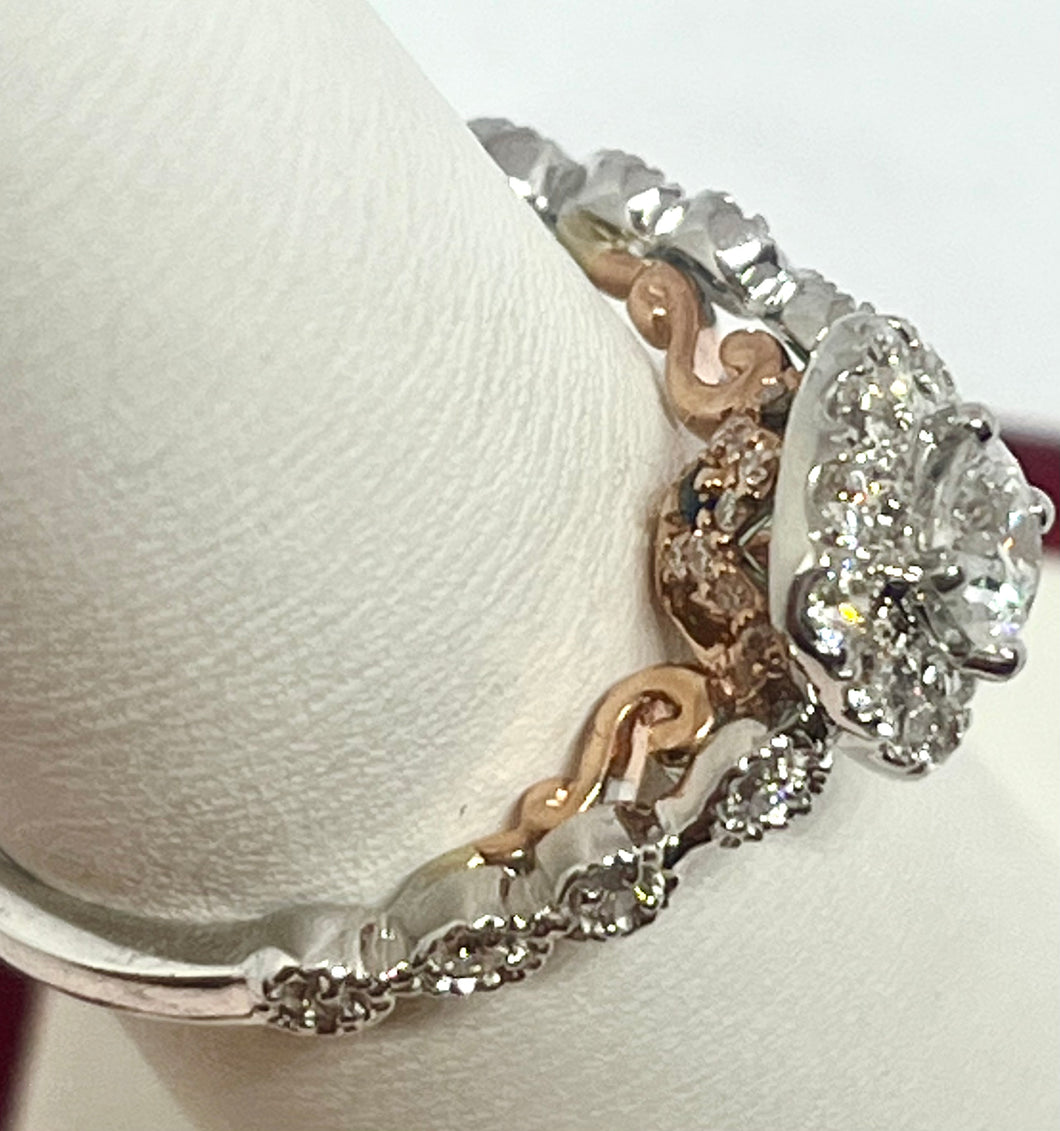 14kt Rose Gold Diamond Engagement Ring