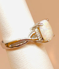 Load image into Gallery viewer, 14kt White Gold Opal and Diamond Ring
